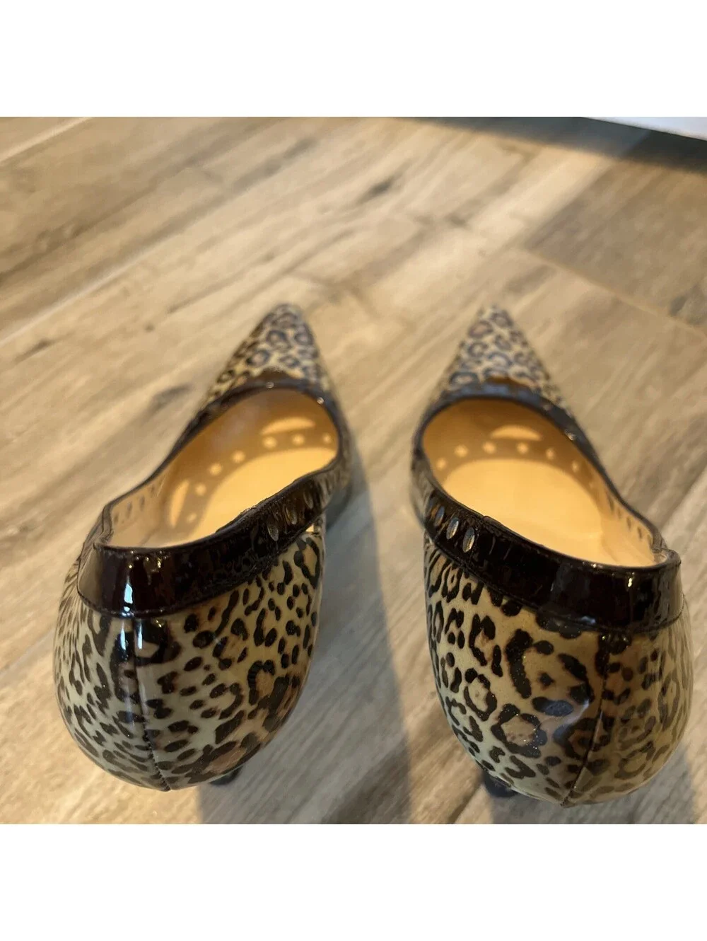 JIMMY CHOO ANIMAL PRINT PATENT LEATHER HEELS SIZE IT36.5/US6.5 MADE IN ITALY VGC